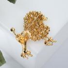 Брошь «Пудель» бусинки, цвет белый в золоте - Фото 2