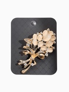 Брошь «Букет вербы», белая в золоте - Фото 4