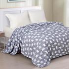 Плед новогодний, 100×150 см, корал-флис, серый - Фото 1