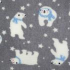 Плед новогодний, 100×150 см, корал-флис, серый - Фото 2