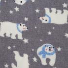 Плед новогодний, 150×200 см, корал-флис, пл. 165 г/м², серый - Фото 2