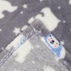 Плед новогодний, 150×200 см, корал-флис, пл. 165 г/м², серый - Фото 3