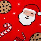 Плед новогодний, 150×200 см, корал-флис, пл. 165 г/м², красный - Фото 2