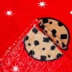 Плед новогодний, 150×200 см, корал-флис, пл. 165 г/м², красный - Фото 3