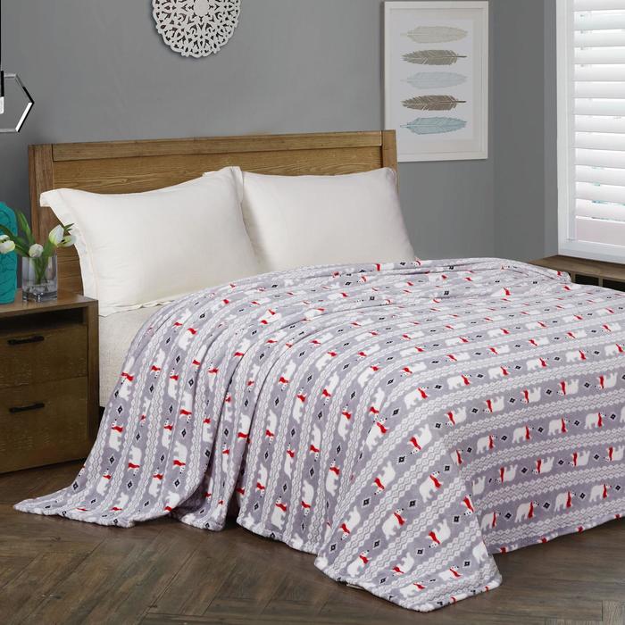 Плед 180х200см, корал-флис - Фото 1