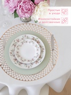 Салфетки сервировочные на стол Доляна «Вира», 4 шт., d=38 см, золотые - Фото 2