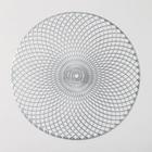 Салфетки сервировочные на стол Доляна «Вира», 4 шт., d=38 см, серебряные - Фото 2