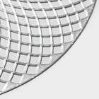 Салфетки сервировочные на стол Доляна «Вира», 4 шт., d=38 см, серебряные - Фото 3