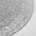 Набор салфеток сервировочных на стол Доляна «Волшебство», 4 шт, d=38 см, цвет серебряный - фото 24532792