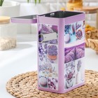 Банка с крышкой для сыпучих продуктов «Лаванда-3», 2,7 л, 9,5×21,5 см, прямоугольная - Фото 2