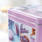 Банка с крышкой для сыпучих продуктов «Лаванда-3», 2,7 л, 9,5×21,5 см, прямоугольная - Фото 4