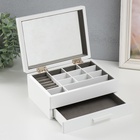 Шкатулка для украшений «Белоснежная», дерево, 9×16×21 см 5240638