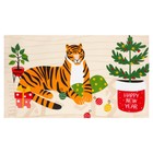 Новогодние полотенца (подарочный набор 2 шт.) "Доляна" Tigbyrger 35х60 см, 100% хлопок, 160 г/м2 - Фото 4