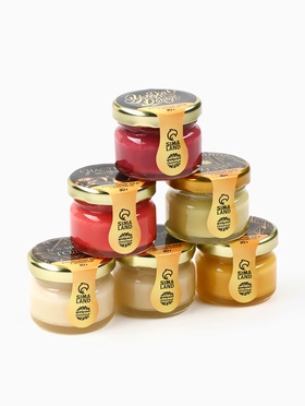 Подарочный набор новогодний «Золотого года»: чай чёрный, крем-мёд (6 шт.x30 г)