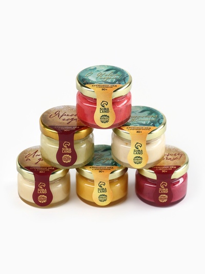 Подарочный набор новогодний «Счастливого Нового года»: чай чёрный, крем-мёд (6 шт.x30 г)