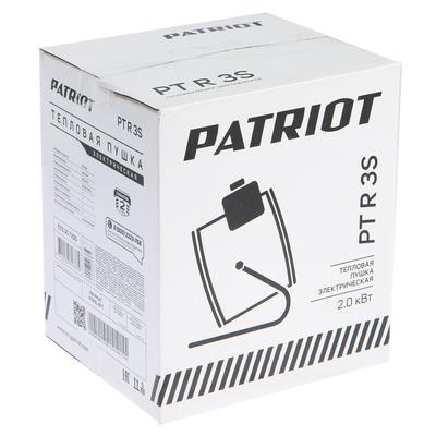 Тепловая пушка PATRIOT PTR=3S, электрическая, 220 В, 2000 Вт, терморегулятор, керамика