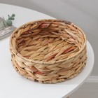 Корзина для хранения плетёная ручной работы Доляна «Крестьянка», плетёная, 21×21×7 см, цвет бежевый - Фото 4