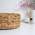 Корзина для хранения плетёная ручной работы Доляна «Крестьянка», плетёная, 29×29×11 см, цвет бежевый - Фото 5