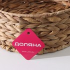 Корзина для хранения плетёная ручной работы Доляна «Крестьянка», плетёная, 29×29×11 см, цвет бежевый - Фото 8