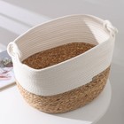 Корзина для хранения плетёная Доляна ручной работы «Ронда», плетёная, 35×29×27 см - фото 24661990