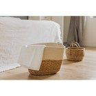 Корзина для хранения плетёная Доляна ручной работы «Ронда», плетёная, 35×29×27 см - фото 24661993