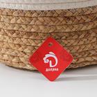 Корзина для хранения плетёная Доляна ручной работы «Ронда», плетёная, 35×29×27 см - фото 24661992