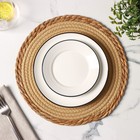 Салфетка сервировочная на стол Доляна «Мэг», d=30 см, бежевая - Фото 2