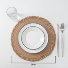 Салфетка сервировочная на стол Доляна «Мэг», d=30 см, бежевая - Фото 5