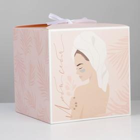 Коробка складная «SPA GIRL», 18 × 18 × 18 см