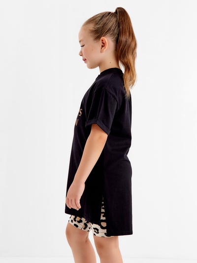 Футболка для девочки KAFTAN: Trendy, размер 30 (98-104 см), чёрная