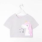Футболка детская укороченная KAFTAN "Unicorn" р.30 (98-104) - фото 26311171