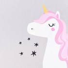 Футболка для девочки укороченная KAFTAN: Unicorn, размер 36 (134-140 см), серая - Фото 6