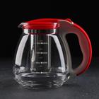 Чайник стеклянный заварочный, 1,5 л, с металлическим ситом, цвет МИКС - фото 290266054