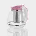 Заварочный чайник, 1.5 л, с металлическим ситом, стекло, МИКС - Фото 3