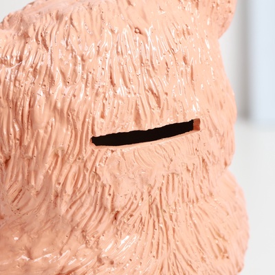 Копилка для денег «Мишка с сердцем», гипс, 16.5×18.5 см