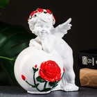 Фигура "Ангел на шаре с розой" 18х14см - фото 9355990