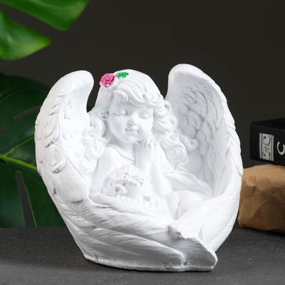 Фигурка гипс «Ангел мать и дитя», 13×13 см