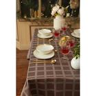 Скатерть "Этель" Geometry 150*220 +/-3см, цв.кофейный, пл. 192 г/м2, хл с ВГМО - фото 50838840