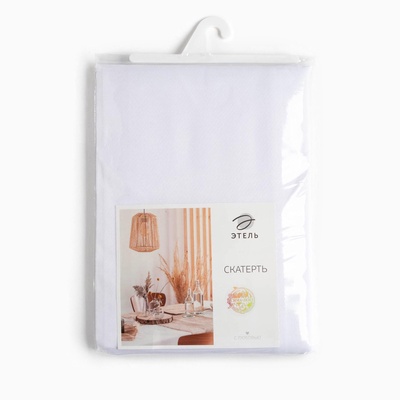Скатерть «Этель» Cozy, 150×300 ±3 см, белая, плотность 192 г/м², хлопок с ВГМО