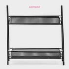 Этажерка 2х-ярусная Доляна, 31×17×32.5 см, чёрная - Фото 3