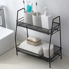 Этажерка 2х-ярусная Доляна, 31×17×32.5 см, чёрная - Фото 8