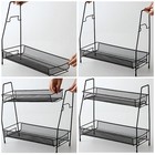 Этажерка 2х-ярусная Доляна, 31×17×32.5 см, чёрная - Фото 4