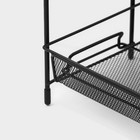 Этажерка 2х-ярусная Доляна, 31×17×32.5 см, чёрная - Фото 5