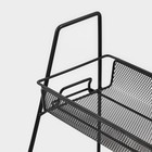 Этажерка 2х-ярусная Доляна, 31×17×32.5 см, чёрная - Фото 6