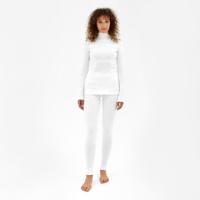 Термобельё женское (лонгслив, лосины) MINAKU, молочное, размер 52