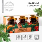 Варенье с сосновыми шишками «Новый год: С любовью»: апельсин, классический, брусника, 90 г (3 шт.×30 г). - Фото 1