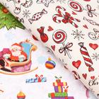 Бумага упаковочная новогодняя глянцевая «Рождество», двусторонняя, 70×100 см - Фото 3