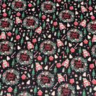 Бумага упаковочная новогодняя глянцевая «Рождественские веночки», двусторонняя, 70×100 см - Фото 4