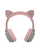 Наушники беспроводные, накладные, с ушками кошки, Hoco W27, Bluetooth 5.0, с микрофоном, с подсветкой, 300 мАч, серые - Фото 5