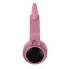 Наушники Hoco W27, беспроводные, накладные, микрофон, Bluetooth 5.0, 300 мАч, подсветка, розовые - Фото 4